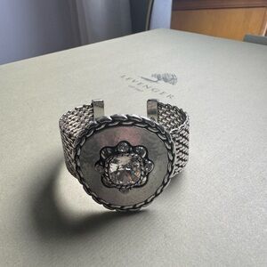 Brighton Silver Bracelet with Crystal Accent